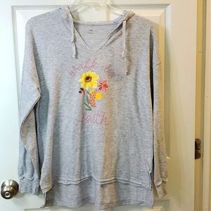 Cato Graffic Sweatshirt Tunic Hoodie Size L